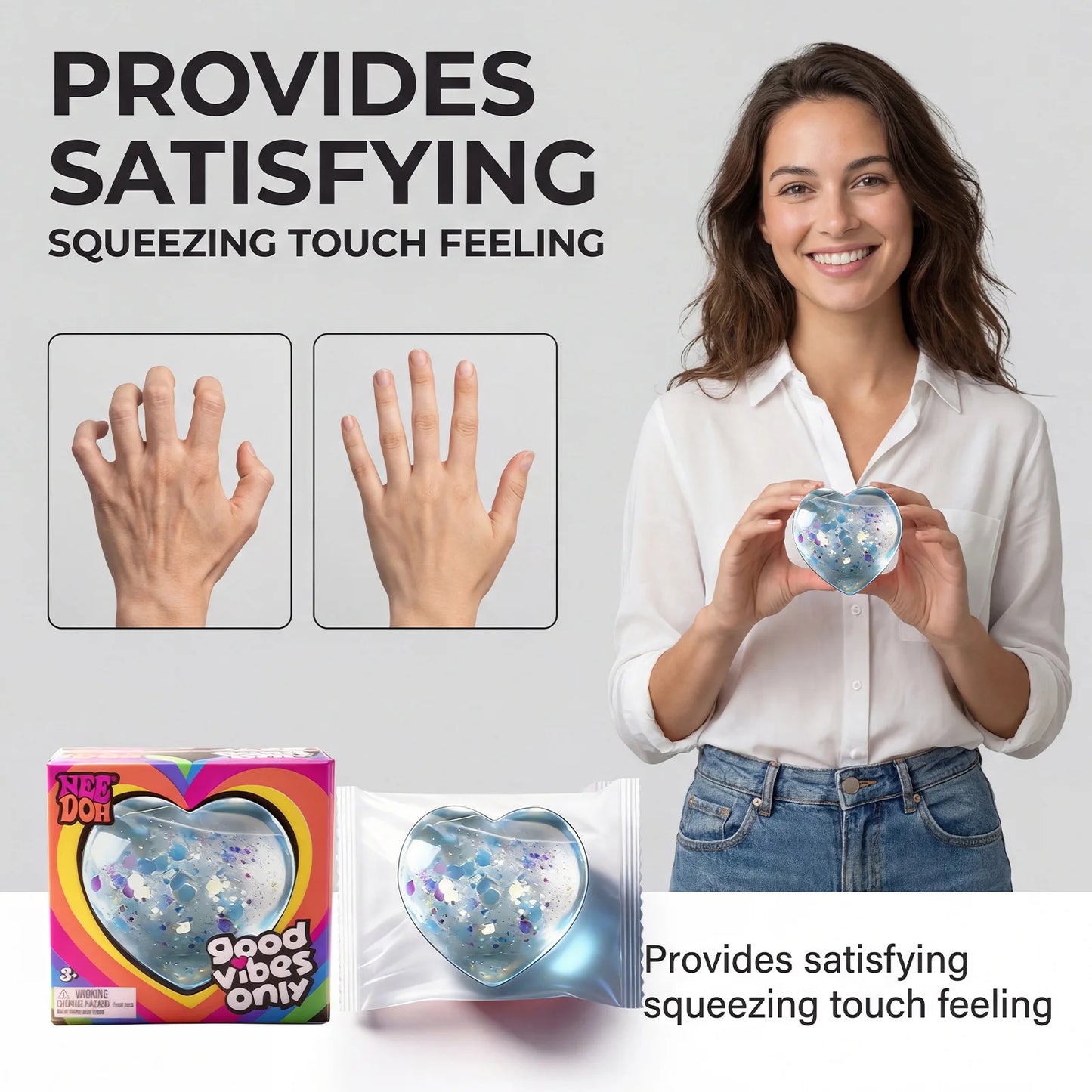 NeeDoh Squishy is a portable toy with a soft and comfortable touch, no stickiness, quick rebound, cute and compact palm size