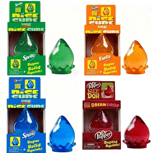 Needoh Nice Cube Sensory Stress Reliever Fidget Tool for Anxiety & Focus Desk Sensory Cube for Adults & Kids