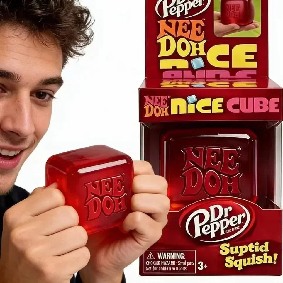 Needoh Nice Cube Sensory Stress Reliever Fidget Tool for Anxiety & Focus Desk Sensory Cube for Adults & Kids