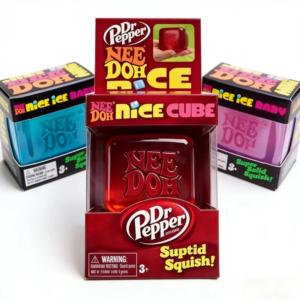 Needoh Nice Cube Sensory Stress Reliever Fidget Tool for Anxiety & Focus Desk Sensory Cube for Adults & Kids