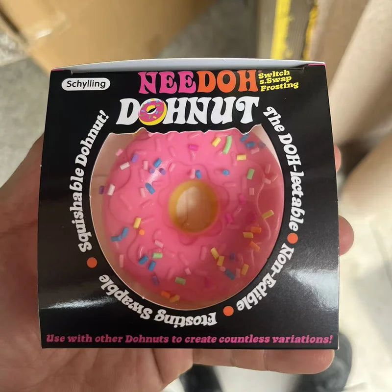 Needoh Dohnuts Squishy Fidget Toy Stress Relief Anxiety Relief Sensory Toy Students Adults Desk Gift